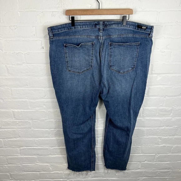 Kut from the Kloth Women's Ankle Cropped Straight Leg Jeans High Rise Size 24 - Picture 2 of 5